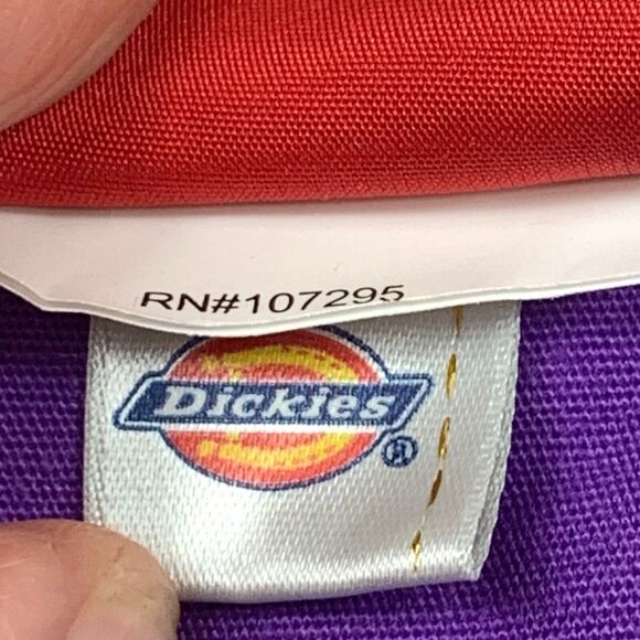 Dickies Scrubs Top Womens XS Multicolor Wrap Short Sleeve V Neck Drawstring - Picture 7 of 8